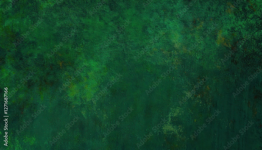 Poster deep emerald green textured abstract background with subtle brushstroke pattern, ideal for graphic design