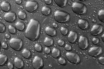 a water drops on a black background