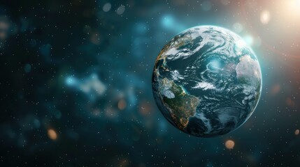 Obraz premium interactive software depicting a digital twin of Earth, being used to predict and adapt to climate related events