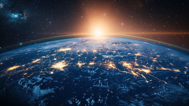 interactive software depicting a digital twin of Earth, being used to predict and adapt to climate related events