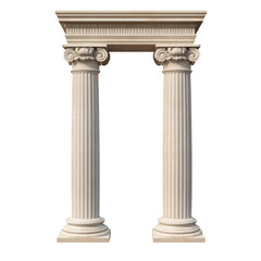ancient greek column isolated on transparent png