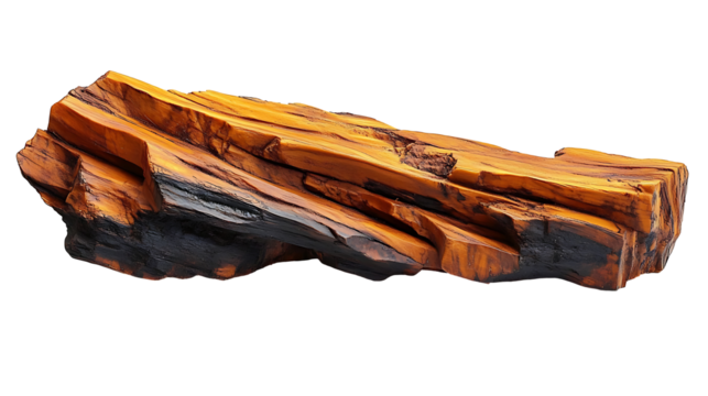 A piece of sandalwood isolated on a transparent background, isolated on a transparent background. high resolution PNG file