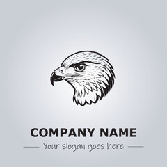 Head of Eagle logo company design vector illustration
