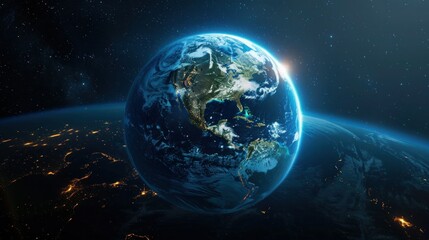 interactive software depicting a digital twin of Earth, being used to predict and adapt to climate related events