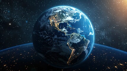 interactive software depicting a digital twin of Earth, being used to predict and adapt to climate related events