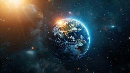 interactive software depicting a digital twin of Earth, being used to predict and adapt to climate related events