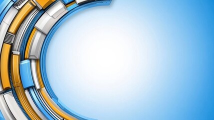 Abstract Design with Curved Lines in Vibrant Colors and Gradients