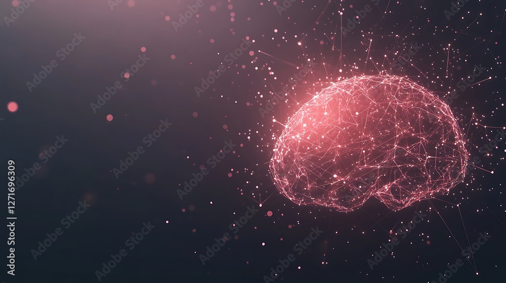 Poster A vibrant abstract image exploring the concept of AI consciousness, blending art and technology in a visually striking way.