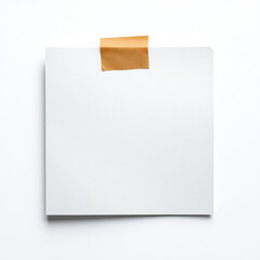 Sticky Note Memo Reminder Blank White Background Office Business Empty Label