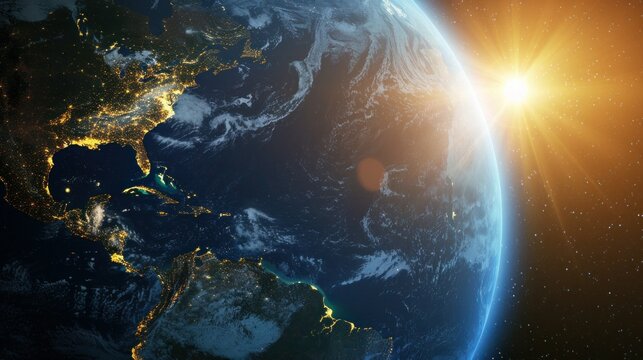 interactive software depicting a digital twin of Earth, being used to predict and adapt to climate related events