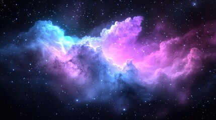 Colorful nebula in deep space