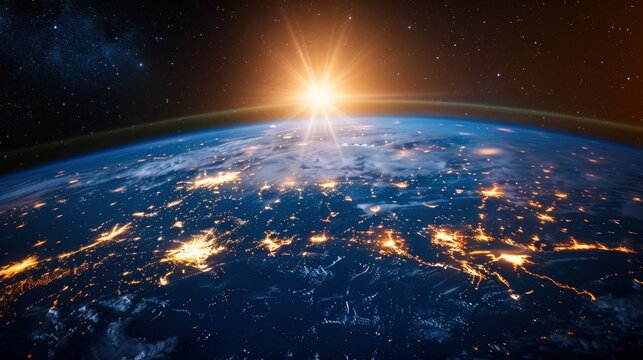 interactive software depicting a digital twin of Earth, being used to predict and adapt to climate related events