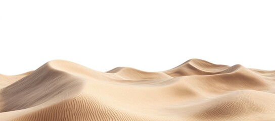 Fototapeta premium Sand dunes on white background