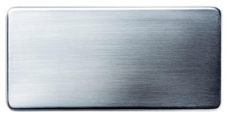 PNG Empty silver rectangular plaque smooth accessories industrial.