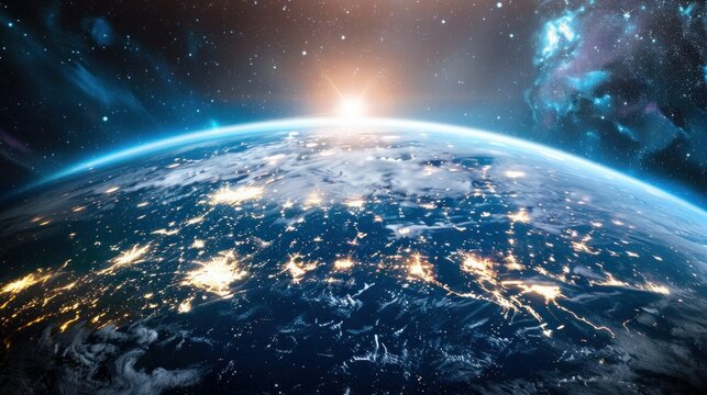 interactive software depicting a digital twin of Earth, being used to predict and adapt to climate related events