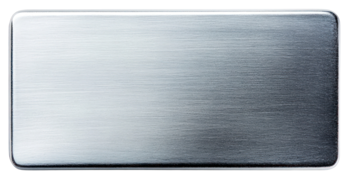 PNG Empty silver rectangular plaque smooth accessories industrial.
