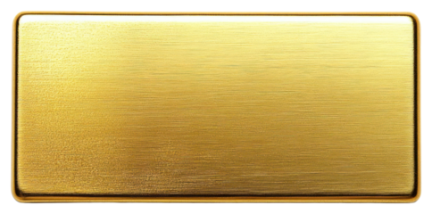 PNG Empty Golden rectangular plaque gold rectangle metallic.