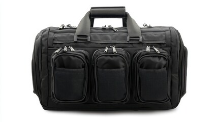 A functional yet stylish large-capacity shoulder bag with multiple compartments, isolated.