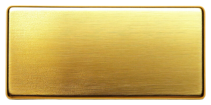 PNG Empty Golden rectangular plaque gold rectangle metallic.