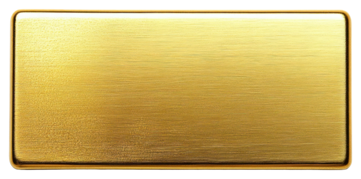 PNG Empty Golden rectangular plaque gold rectangle metallic.