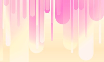 Abstract Composition of Rounded Rectangles in Varying Shades of Pink on a Soft Cream Background