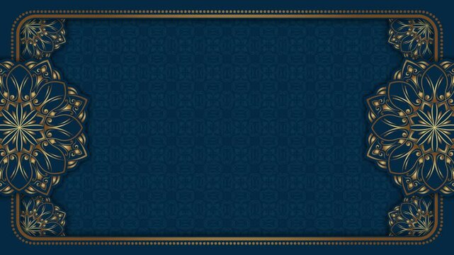 Motion image, luxurious background of gold mandala ornament