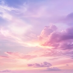 Obraz premium A stunning photo capturing a pastel sky at sunset, showcasing soft hues and tranquil beauty, perfect for nature-themed projects.