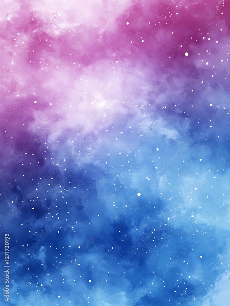 Leinwandbilder high-resolution cosmic watercolor background featuring deep colors and abstract patterns, ideal for 