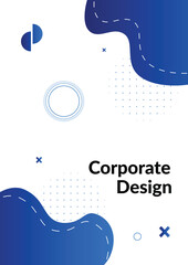Corporate design poster template, professional business graphic for print & web.