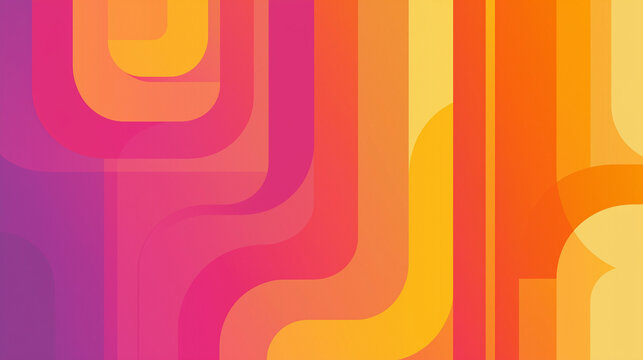 70s color gradient poster background, retro wall decoration, groovy, trippy, geometric shape, vintage hippie wall art for interior, decorative, banner, cover, card