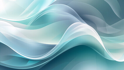 Obraz premium Abstract Blue, Teal And White Wave Background