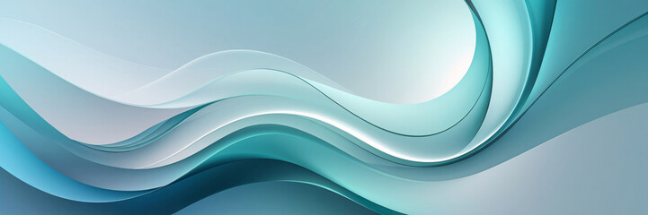 Obraz premium Abstract Blue, Teal And White Wave Background