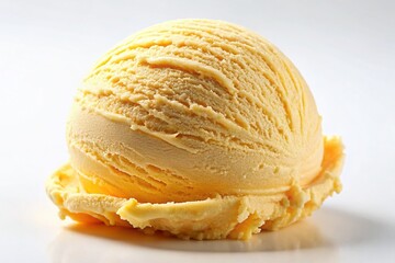 Creamy Scoop of Ice Cream, Isolated on White Background - High-Resolution Stock Photo