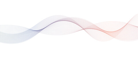 Colorful gradient abstract wave lines poster, vector illustration isolated on white.