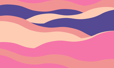 Fototapeta premium Minimalist abstract background with wavy, rippled stripes and sparse curves. Flowing, textured lines in trendy colors create a graphic look, perfect for posters, prints, or a modern, minimal design.