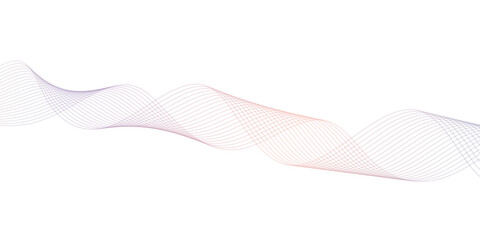 Colorful gradient abstract wave lines poster, vector illustration isolated on white.