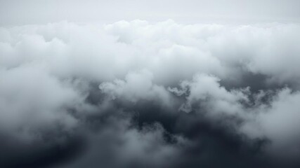 Panoramic view of swirling abstract fog on black background with white cloudiness mist atmosphere, fog, atmospheric, abstract