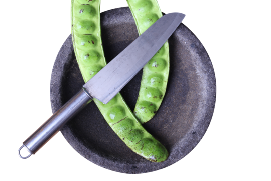 stinky bean. close up of green beans or peas. also known as Petai ( Parkia speciosa ) 