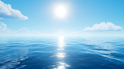 Obraz premium Vibrant azure sky, a breathtaking vista of clear blue serenity and endless openness