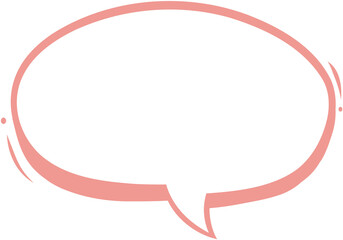 Soft red speech bubble with white background