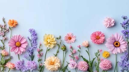 Pastel Flower Border