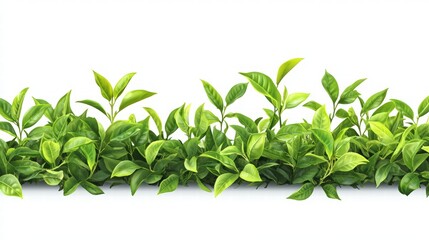 Fototapeta premium background with flying green tea leaves