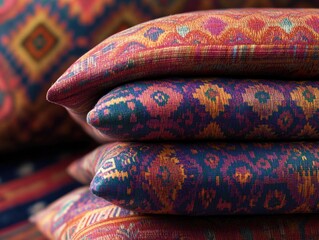 Colorful Pillows Close Up