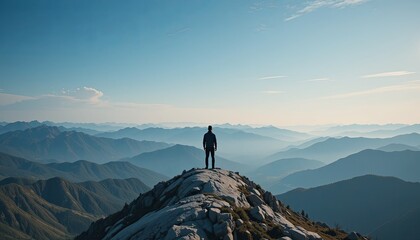 Hiking adventure mountain range landscape photography sunrise wide angle nature exploration