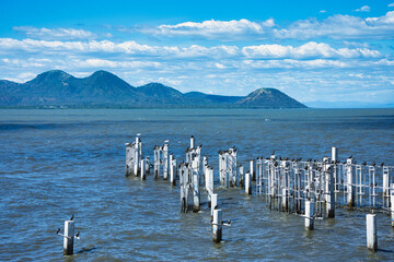 Concepcion Volcano and Lake Nicaragua, Cocibolca, Nicaragua, Central America
