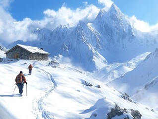 PEOPLE WALKING IN SNOW