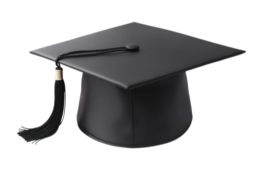 College graduation cap isolated on transparent or white background, png