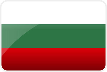 Flag Icon of Bulgaria Country,National Vector Flag Iconic Symbol and Colors of Bulgaria flag.