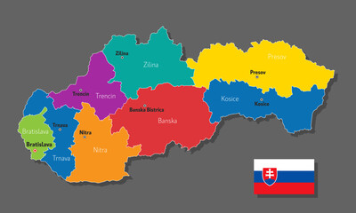 Vector map of Slovakia