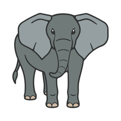 Elephant Silhouette vector illustration art design image. Elephant shadow hand drawn. Animal Elephant Silhouettes vector illustration. Elephant Artwork Vector Design isolated on white background